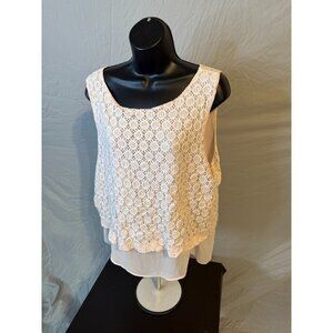 Banana Republic Lace Sleeveless Top Shirt Size XL Womens Camisole Blouse